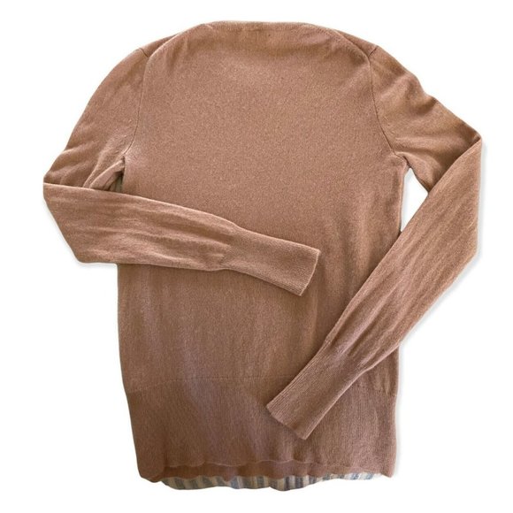 J CREW XS CASHMERE CREWNECK SWEATER ROSE BA400 - Picture 3 of 3